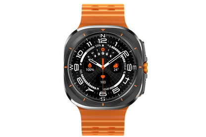 Smart Watch 1.43-Inch Fitness Watch with Heart Rate Sleep Monitor Blood Oxygen Sedentary Reminder OTA SOS Activity Tracker-Orange