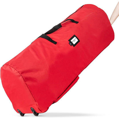 Rolling Christmas Tree Storage Bag Handy with Handle for Easy Carry Red