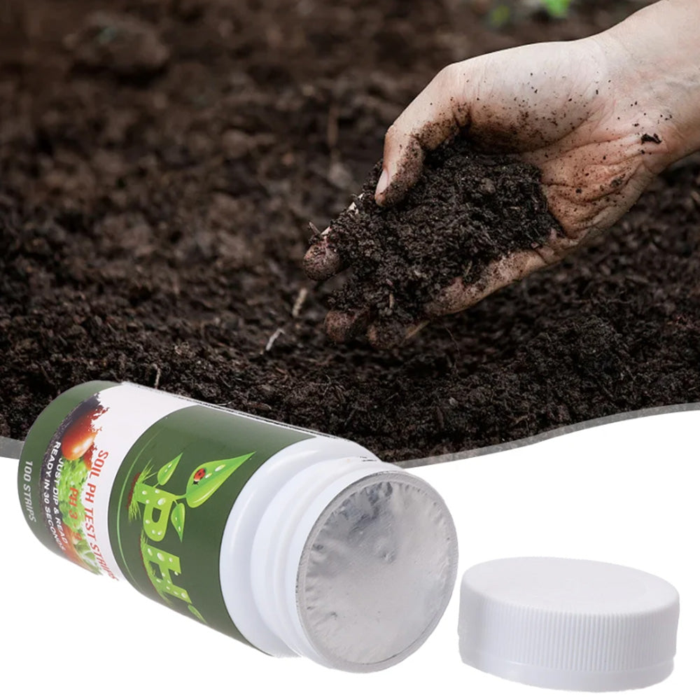 100pcs Set Soil Test for pH Test Easy-to-Use Soil Tester for Garden Lawn Plants Care