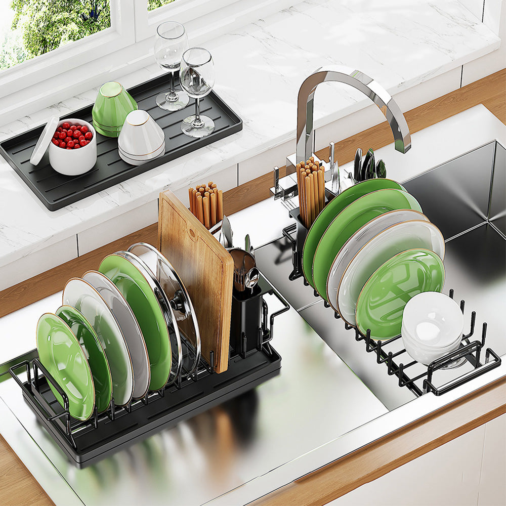 Expandable Sink Dish Drying Rack Over Sink Dish Drainer for Kitchen Counter