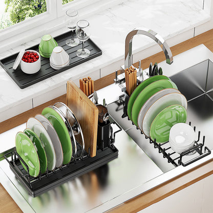 Expandable Sink Dish Drying Rack Over Sink Dish Drainer for Kitchen Counter