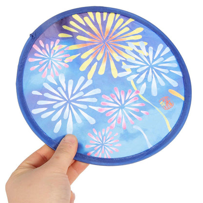4Pcs Set Foldable Cute Fans Portable Small Round Handheld Polyester Fans
