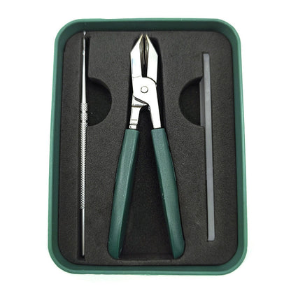3Pcs Stainless Steel Nail Clipper Set Nail File Toe Nail Cutter Kit Green