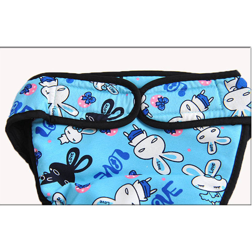 Reusable Dog Diapers Cotton Washable Doggie Diapers-Blue