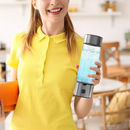 2-in-1 Hydrogen Water Generator 460ML Hydrogenated Water Bottle for Home Office Travel