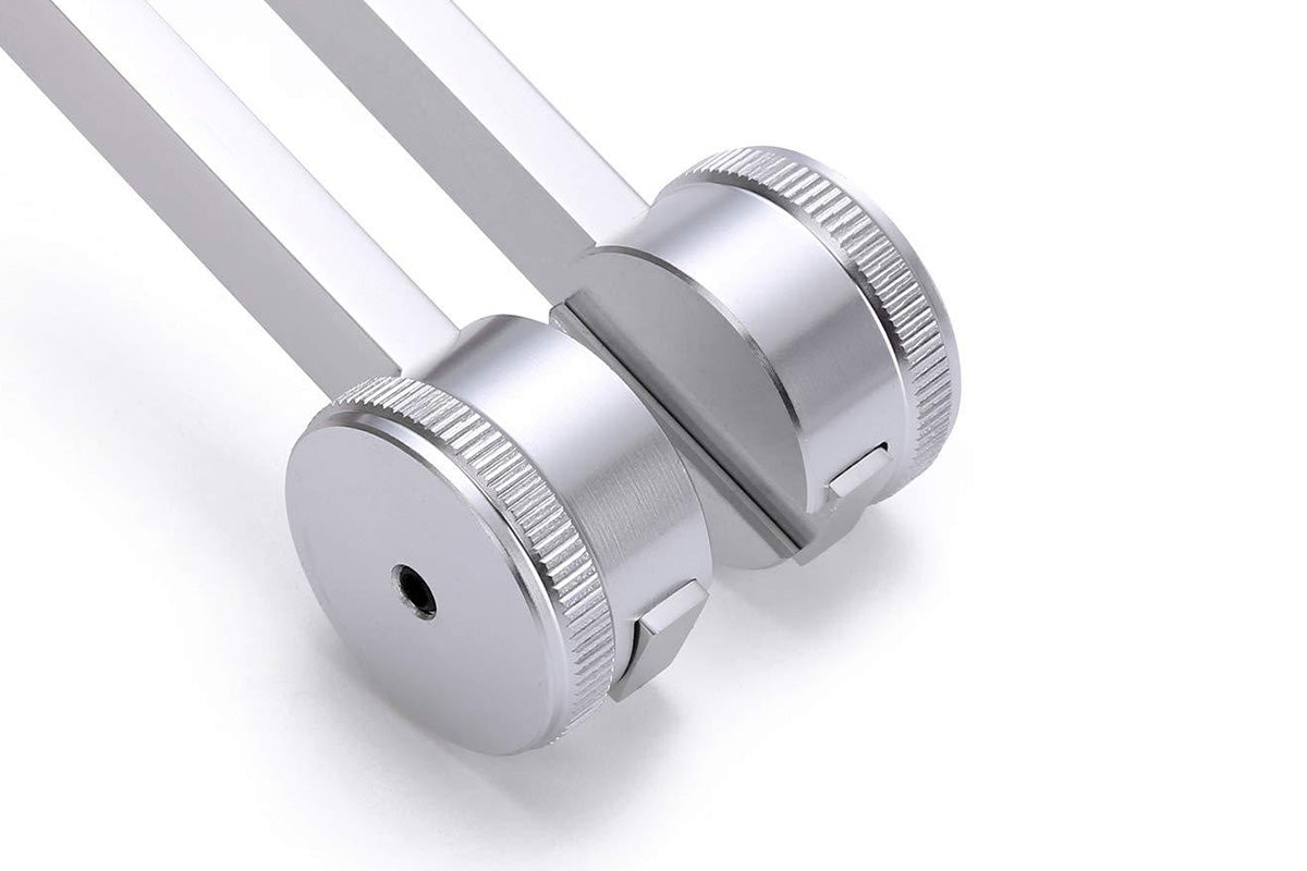 128Hz Tuning Forks Set with Reflex Hammer - Silver