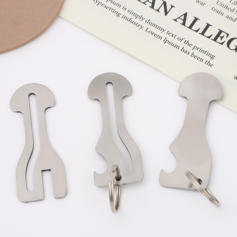 6Pcs Set Versatile Keychains Shopping Trolley Key Bottle Opener