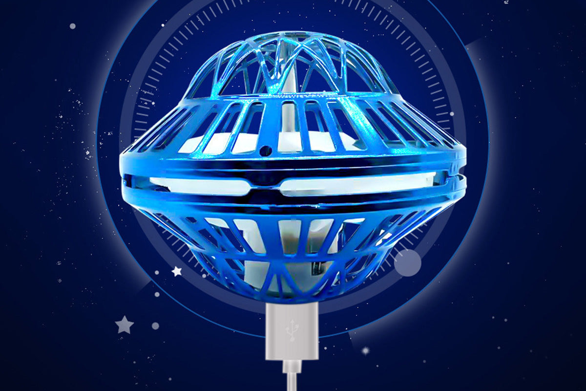 Flying Orb Ball Toy Galaxy Boomerang Hover Ball with LED Light -Blue