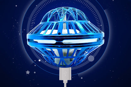 Flying Orb Ball Toy Galaxy Boomerang Hover Ball with LED Light -Blue