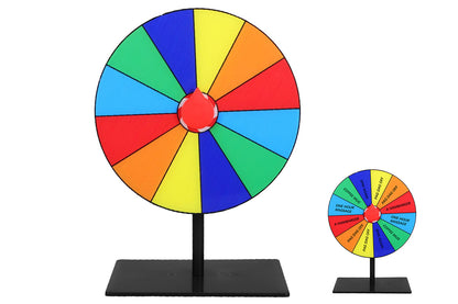 12-Slot 20cm Lucky Prize Wheel Tabletop Spin Game for Party Events and Raffles