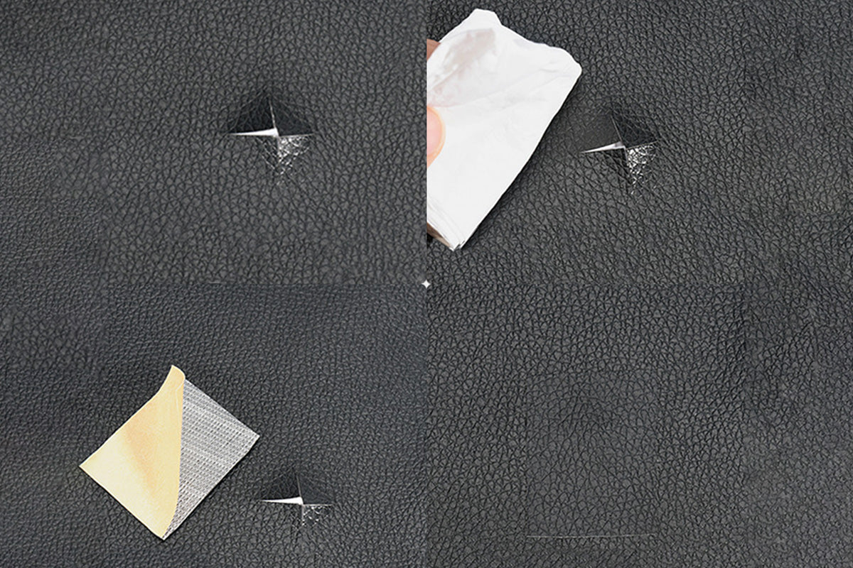 Self Adhesive Leather Repair Patch Couch Sofa Chair Renovation Sticker-Black