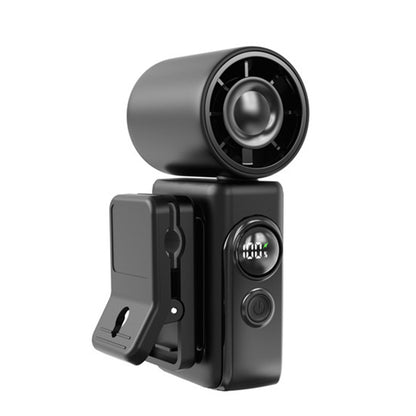 Clip On Handheld Turbo Fan with LED Display 4 Speeds and 180 Degree Tilt - Black