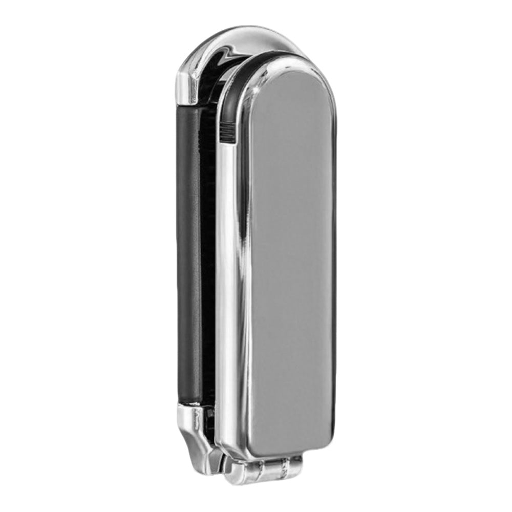 2Pcs Folding Hair Brush with Detachable Makeup Mirror Portable for Travel-Silver