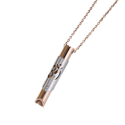 Yoga Symbol Mindful Breathing Necklace Calming Necklace Meditation Necklace Rose Gold