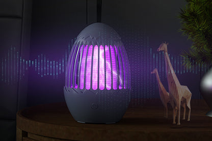 USB Outdoor Indoor LED Light Rechargeable Mosquito Killer Portable Waterproof Mosquito Repellent-Grey