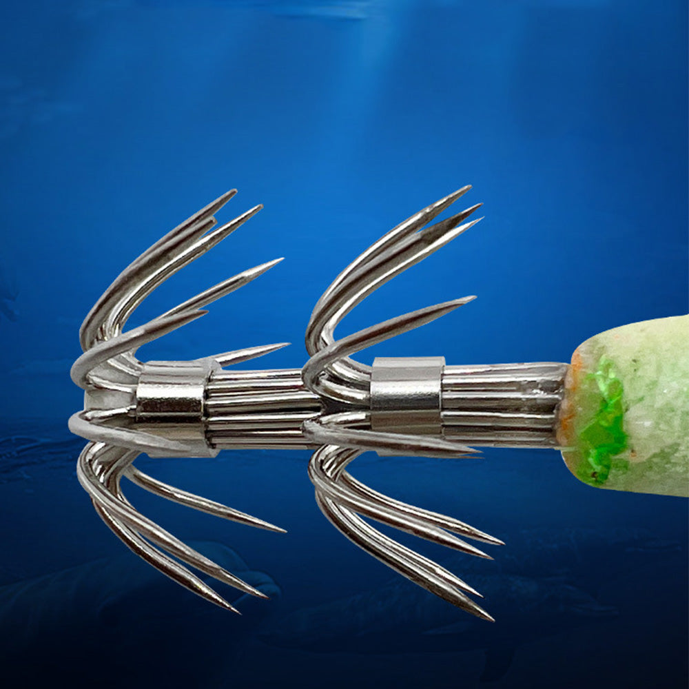 10PCS Egi Squid Jigs Jags Saltwater Glow Squid Lures Luminous Cuttlefish Sleeve Fishing Jigs