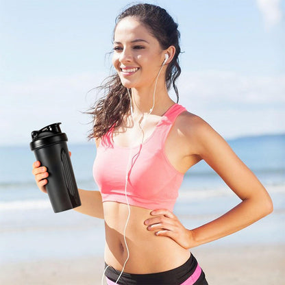 600ML Shaker Bottles Protein Mixes Shaker Bottle Shaker Cup Black