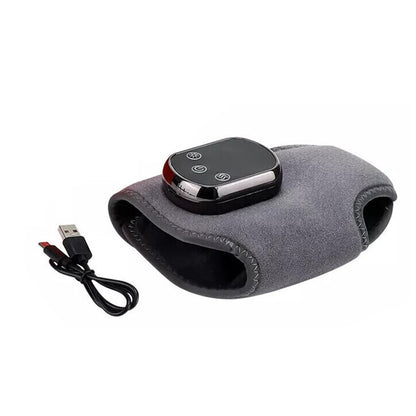 Electric Ankle Massager with Vibration Infrared Heat 5 Settings Rechargeable-grey