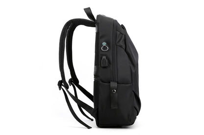 Business Laptop Backpack Anti-Theft USB Charging Port External Headphone Jack for Mens Womens -Black
