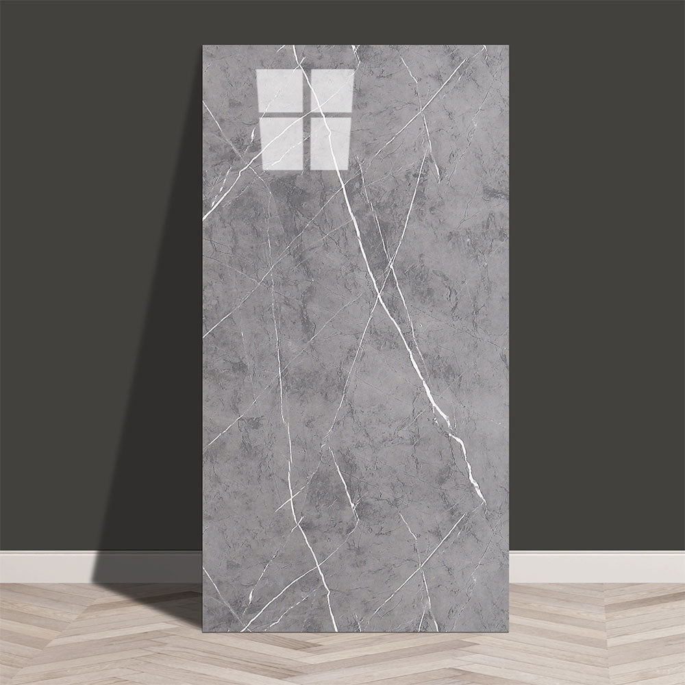 10Pcs Self Adhesive PVC Wall Tiles- Grey