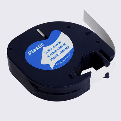 10 Pack 12 mm Label Tape Compatible with Dymo LetraTag 91330-White
