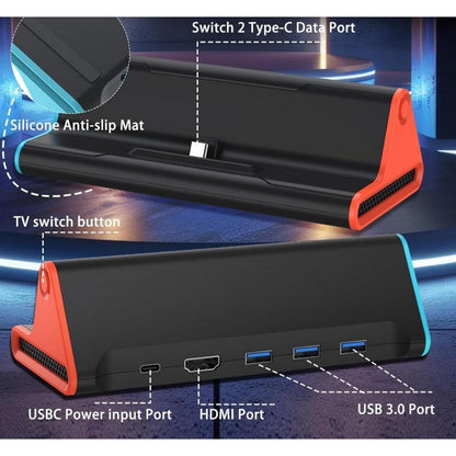 Portable Base Stand for Nintendo Switch 2 ONLY HDMI 4K Switch 2 Dock TV Station