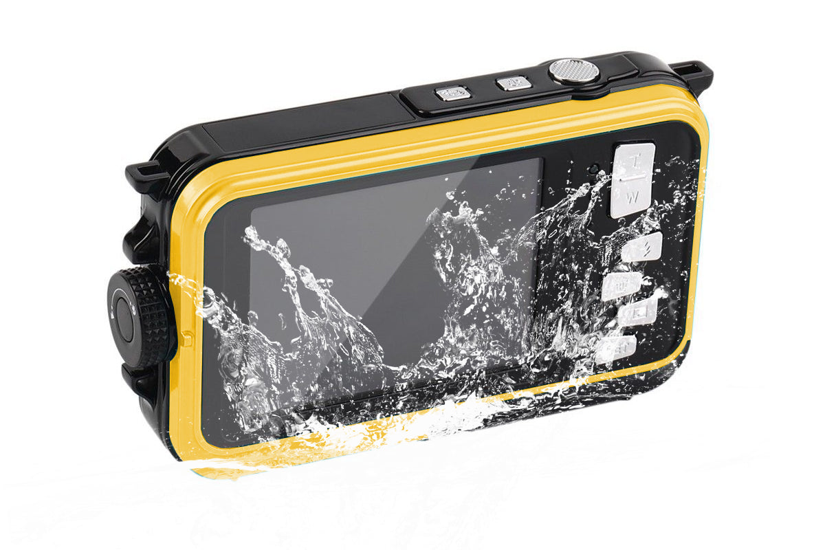 24MP Waterproof Portable Digital Underwater Camera Yellow