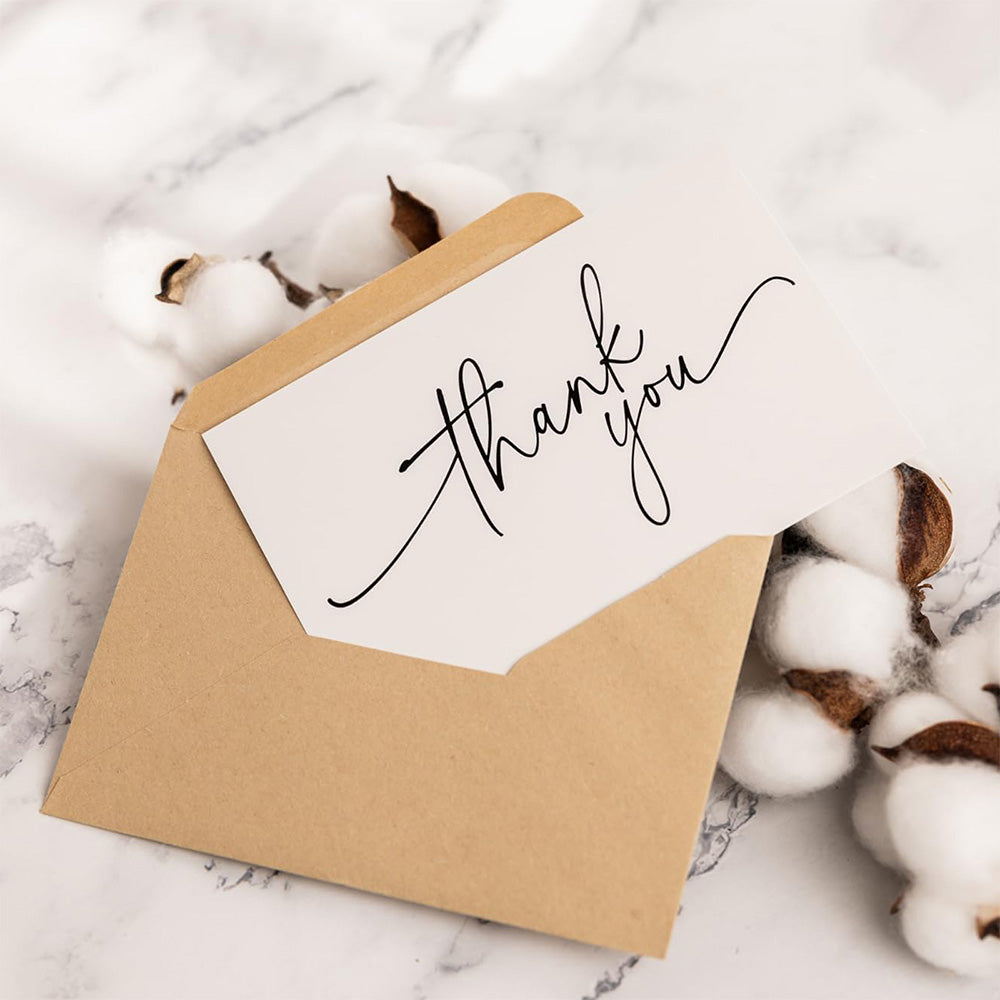 40 Thank You Cards with 40 Envelopes and 42 Stickers