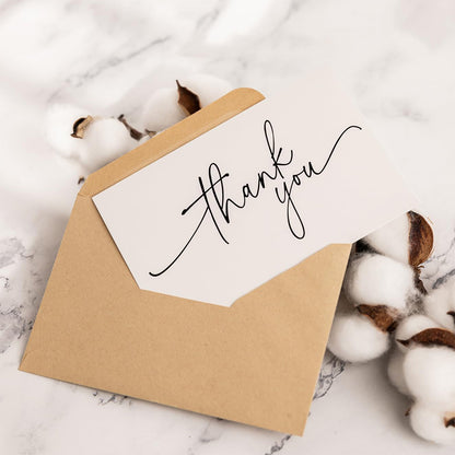 40 Thank You Cards with 40 Envelopes and 42 Stickers