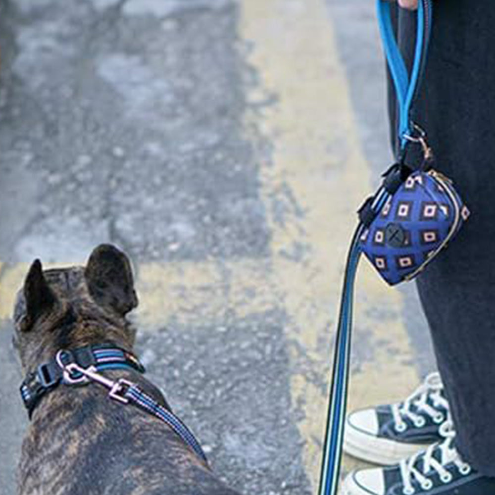 Pet Dog Poop Bag Holder Poo Waste Bags Container for Leash Purple