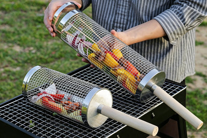 2 Pack BBQ Rolling Grill Baskets
