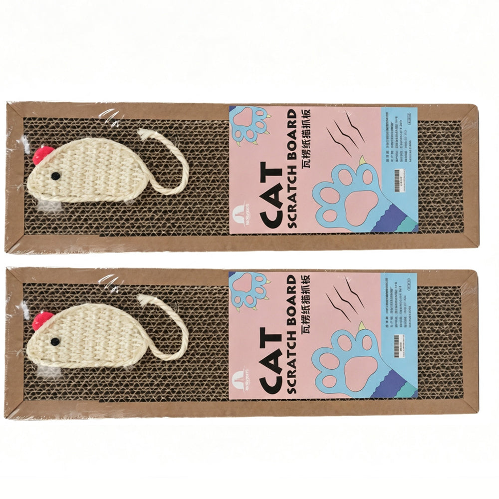 2 Piece Double Sided Corrugated Cardboard Cat Scratchers
