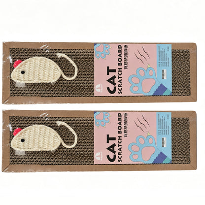 2 Piece Double Sided Corrugated Cardboard Cat Scratchers