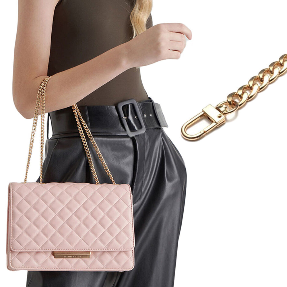 2Pcs 120cm Replacement Metal Shoulder Strap for Handbag Purse Chain Gold