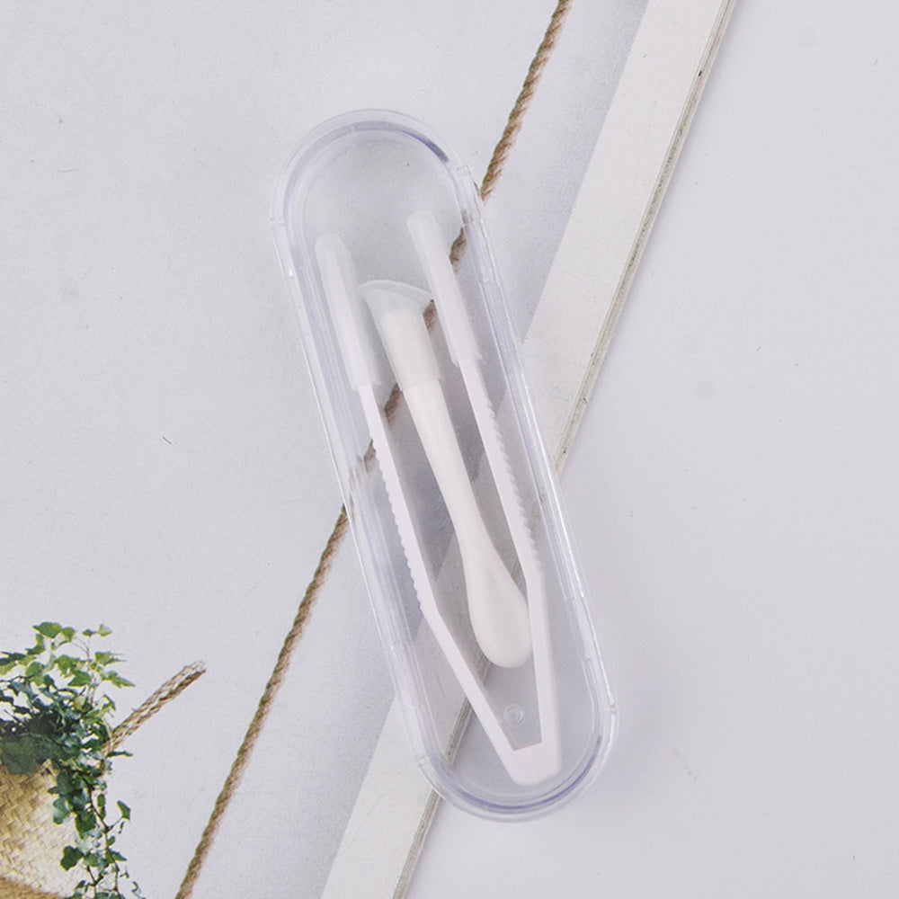 10 Piece Lens Tool Kit with Tweezers Applicator Remover - White