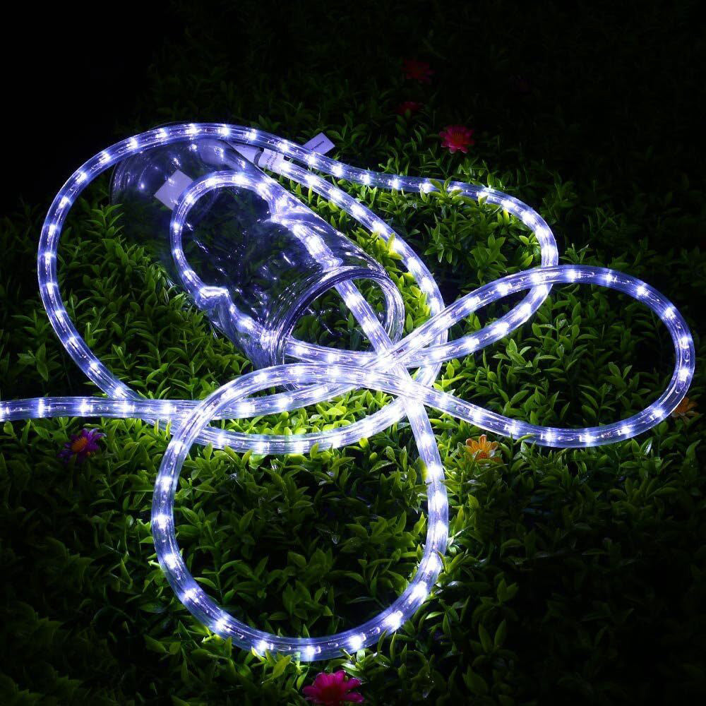 12m Solar Rope Lights with 8 Modes for Parties Weddings- White