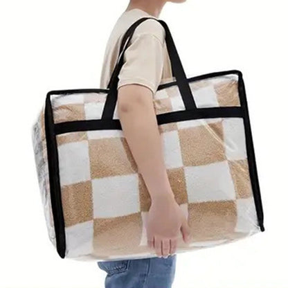 6 Pack Thick Clear Storage Bags with Zipper for Clothes Bedding