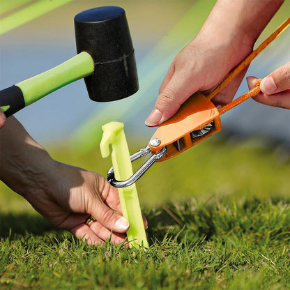 5M Adjustable Fast Release Pulley Camping Rope Camping Tent Guy Line for Canopy Orange