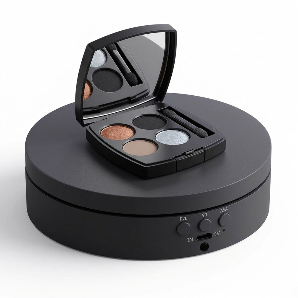 Electric Rotating Display Stand 360 Degree Motorised Turntable with Adjustable Speed Four Angle Modes Black