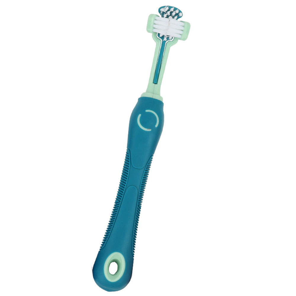 Pet Toothbrush for Dogs and Cats 3 Sided-Green
