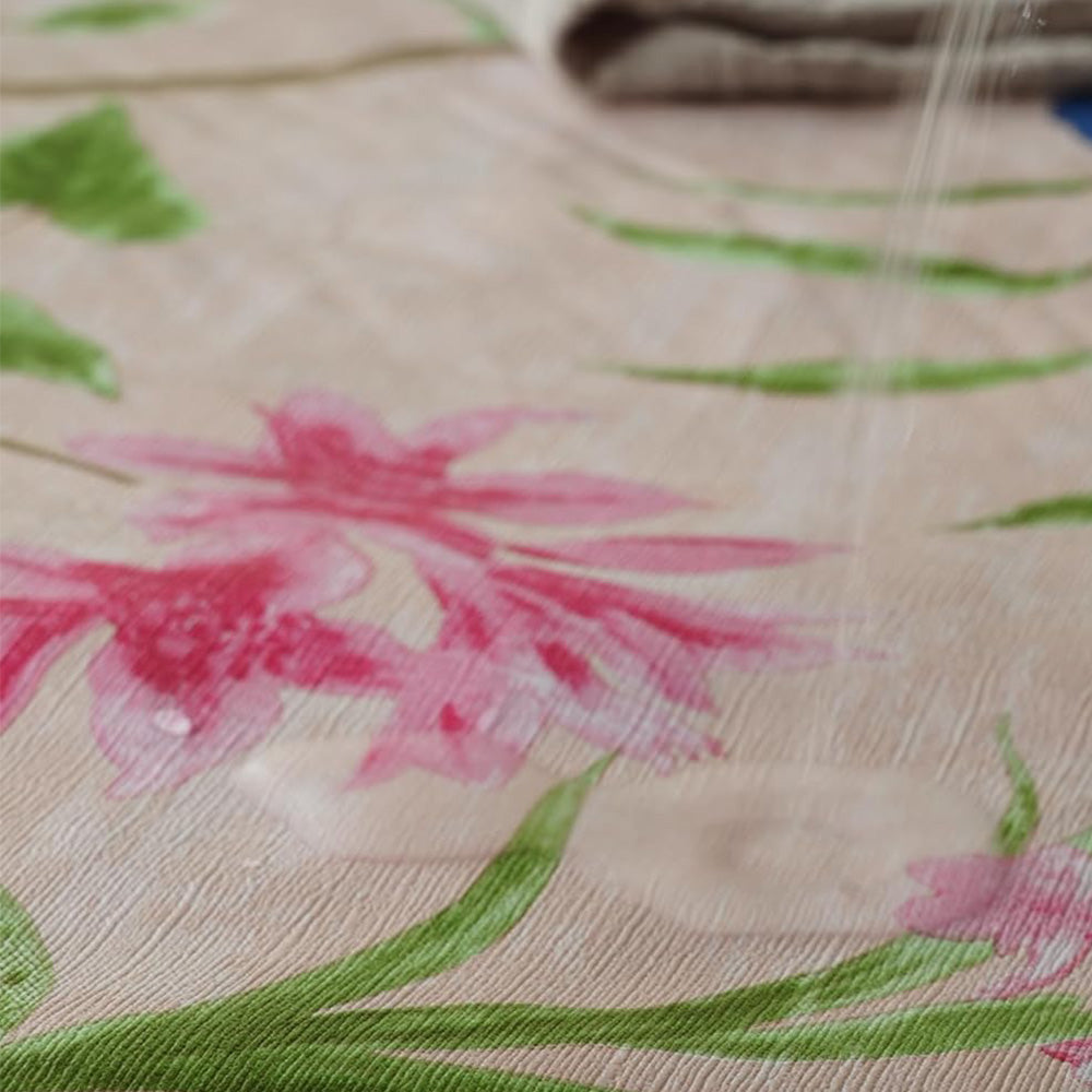 PVC Waterproof Oil Proof Tablecloth Clean Dining Cover-Pink