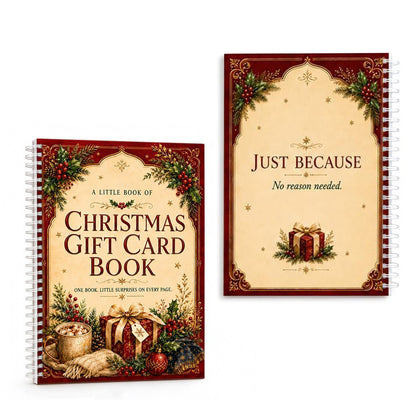 Christmas Presents Card Book Spiral Bound Holder Organiser with Handwritten Notes Style B