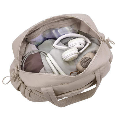 Gym Bag for Women Travel Duffle Bag with Wet Pocket Carry on Weekender Bag Khaki