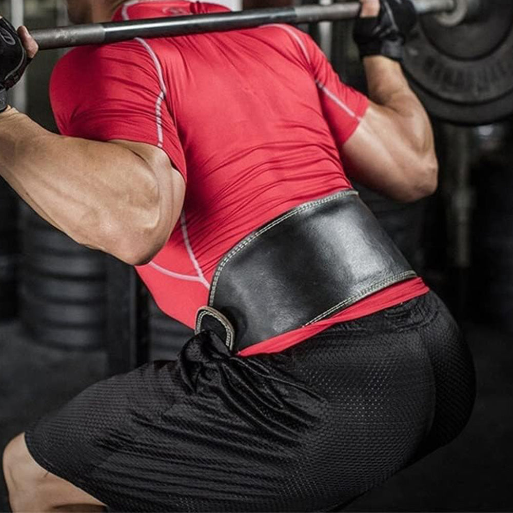 PU Leather Gym Waist Support Belt for Fitness Training and Back Support