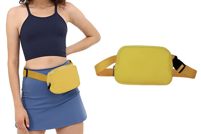 Crossbody Bags Small Waist Pouch Everywhere Belt Bag For Women And Men Waterproof-Yellow