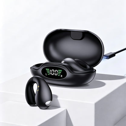 Open Ear Earbuds Wireless Air Conduction Bluetooth Earbuds - Black