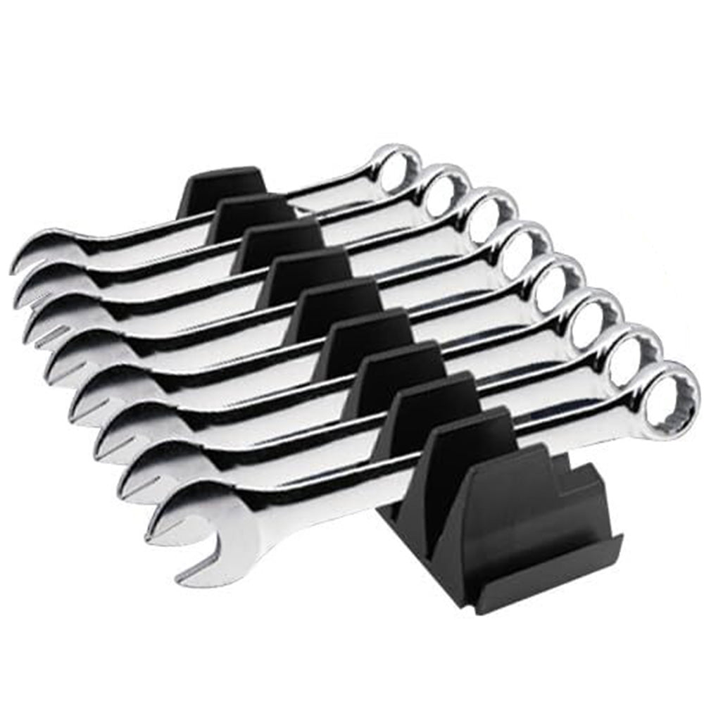 20-Tool Wrench Organizer Detachable Wrench Holder Rack Set for Tool Box Tool Drawer Storage Black