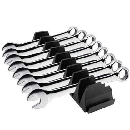 20-Tool Wrench Organizer Detachable Wrench Holder Rack Set for Tool Box Tool Drawer Storage Black