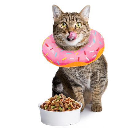 Cat Cone Soft Collar ¨C Adjustable Kitten Recovery Donut Collar Pink
