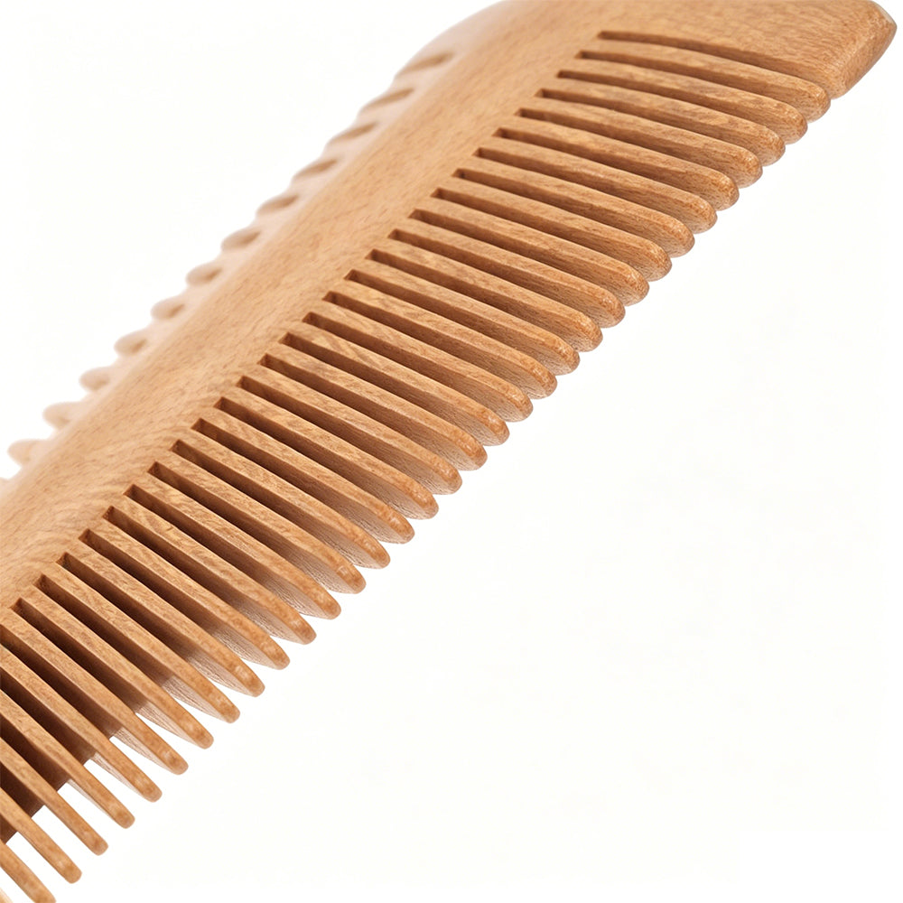 2PCS Double Sided Wooden Beard Comb-20 Teeth